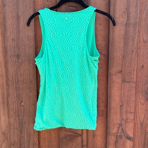 Prana Cute emerald green sleeveless tank top lined - Picture 3 of 9
